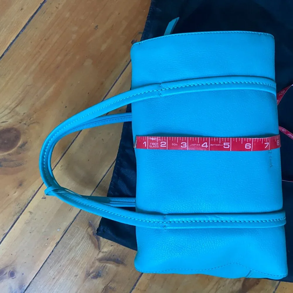 Vera Bradley Mallory Turquoise Leather Handbag - Brand New - Picture 14 of 15